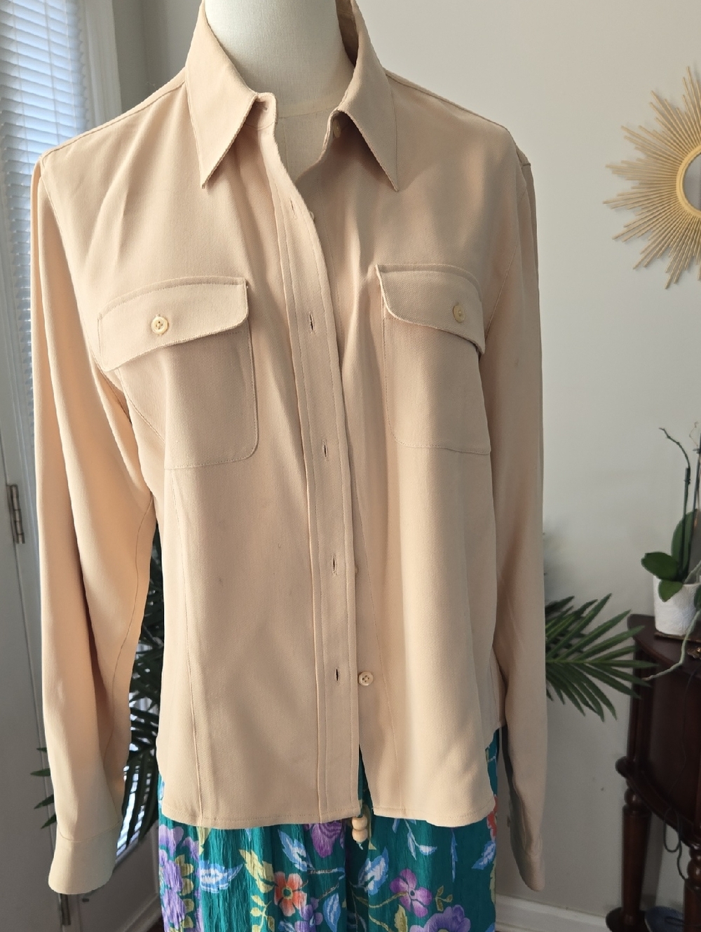 Ralph Lauren Cream Silk Blouse
